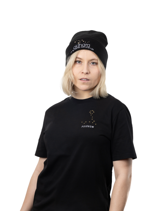T-shirt brodé unisexe signe poisson