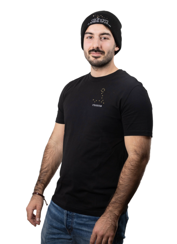 T-shirt brodé unisexe signe poisson