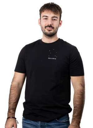T-shirt brodé unisexe signe balance