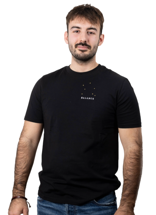 T-shirt brodé unisexe signe balance