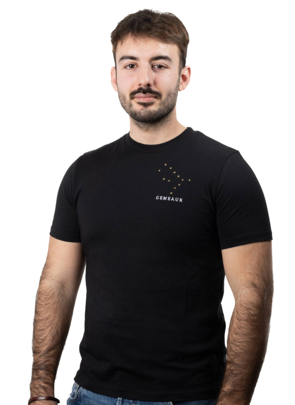 T-shirt brodé unisexe signe gémeaux