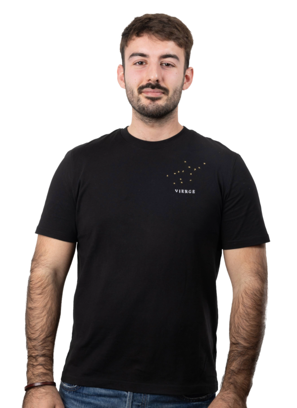 T-shirt brodé unisexe signe vierge