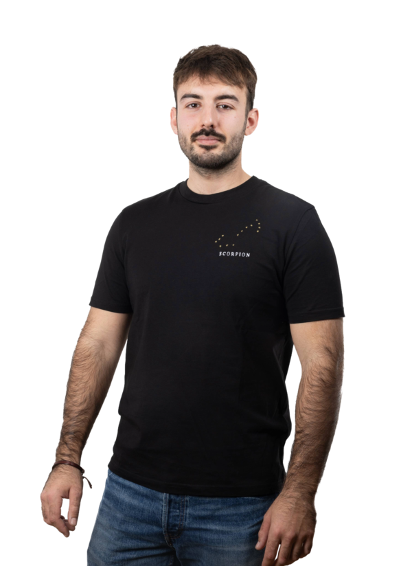 T-shirt brodé unisexe signe scorpion