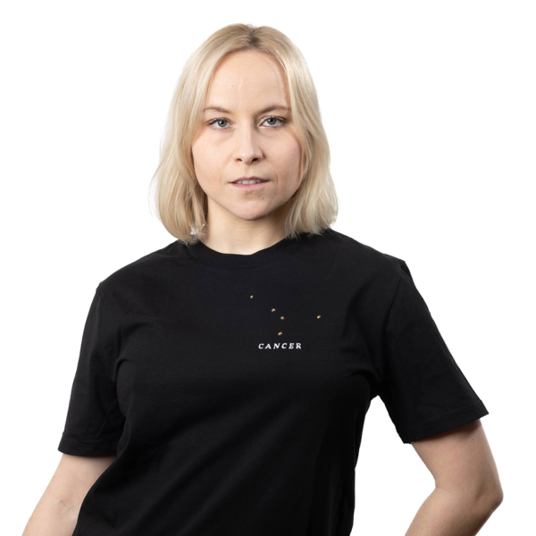 T-shirt brodé unisexe signe cancer