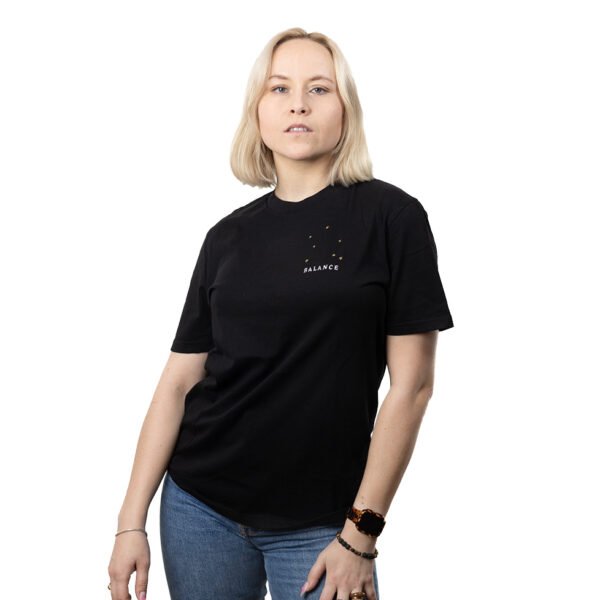 T-shirt brodé unisexe signe balance