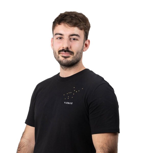 T-shirt brodé unisexe signe vierge