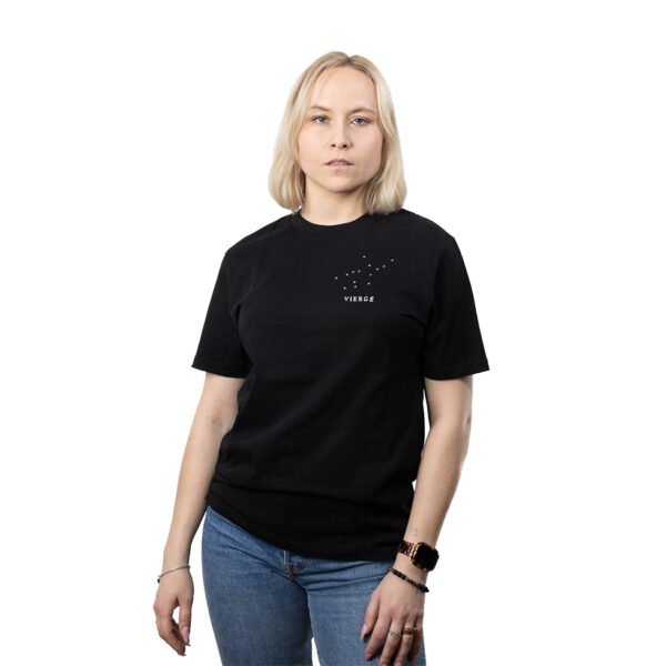 T-shirt brodé unisexe signe vierge