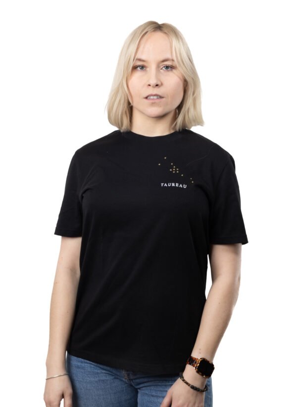 T-shirt brodé unisexe signe taureau