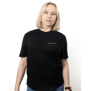 T-shirt brodé unisexe signe balance