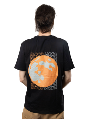 T-shirt unisexe imprimé lune rouge