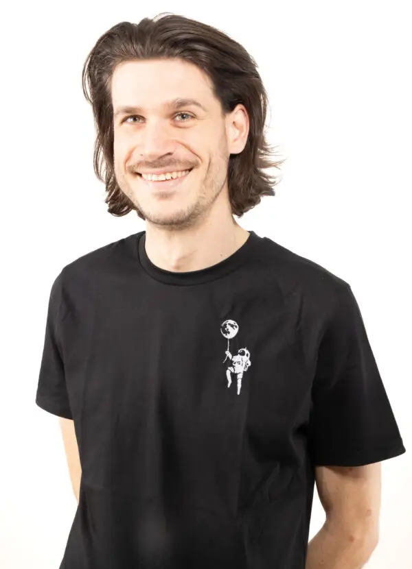 T-shirt unisexe brodé ballon lune
