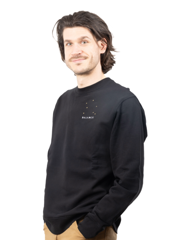 Pull brodé unisexe signe balance