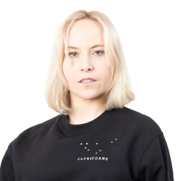 Pull brodé unisexe signe capricorne