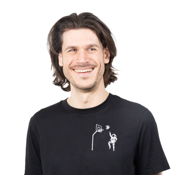 T-shirt unisexe brodé basketball