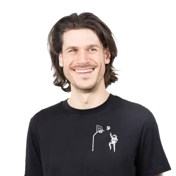 T-shirt unisexe brodé basketball