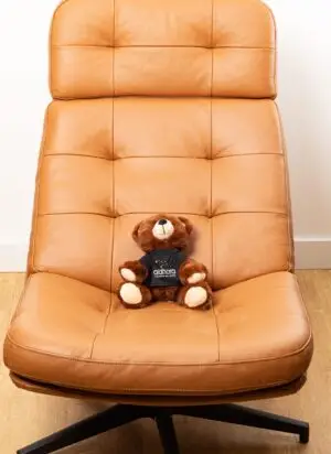 Peluche mascotte ourson avec t-shirt Aldhara