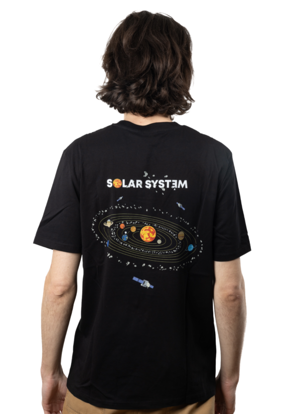 T-shirt unisexe imprimé carte système solaire
