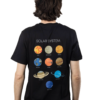 T-shirt unisexe imprimé système solaire